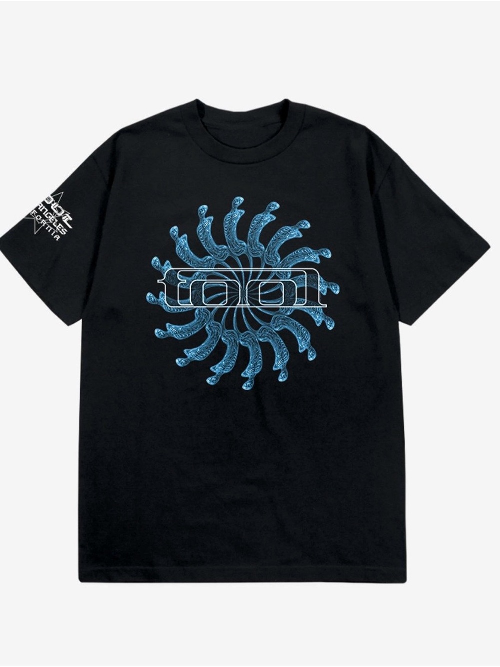 🆕 Tool Hot Topic Black Short-Sleeve Tee with Blue Swirl Logo